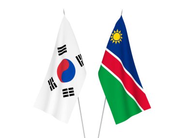 Güney Kore ve Namibya Cumhuriyeti bayrakları