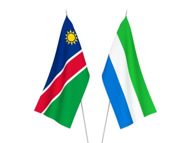 Sierra Leone ve Namibya Cumhuriyeti bayrakları