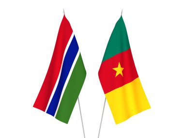 Gambiya Cumhuriyeti ve Kamerun bayrakları