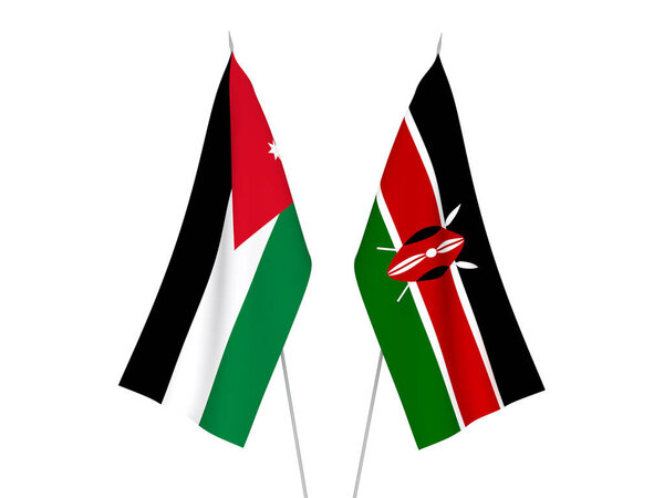 Kenya and Hashemite Kingdom of Jordan flags