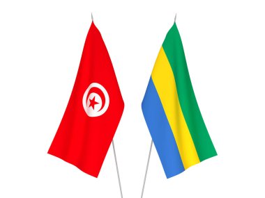 Gabon ve Tunus Cumhuriyeti bayrakları