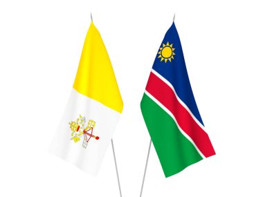 Vatikan ve Namibya Cumhuriyeti bayrakları