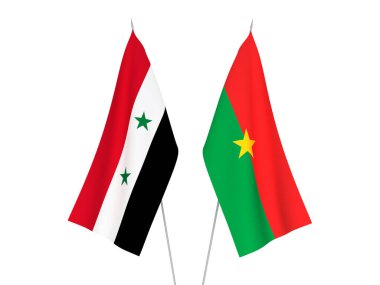 Burkina Faso ve Suriye bayrakları