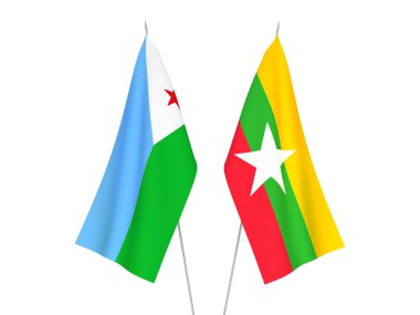 Myanmar ve Cibuti Cumhuriyeti bayrakları