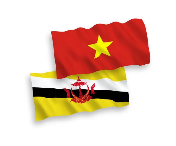 나이와 베트남의 국기들은 바탕에 게양되었다 — 스톡 벡터