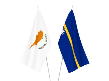 Republic of Nauru and Cyprus flags