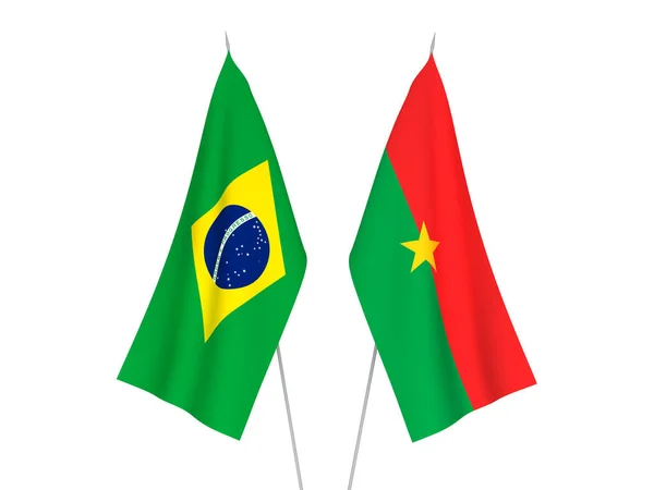 Бразилія і Буркіна - Фасо прапори — стокове фото