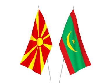 Kuzey Makedonya ve Moritanya İslam Cumhuriyeti bayrakları