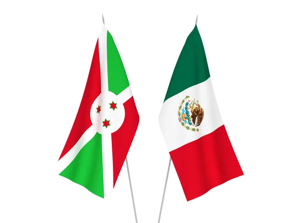 Drapeaux Burundi et Mexique — Photo