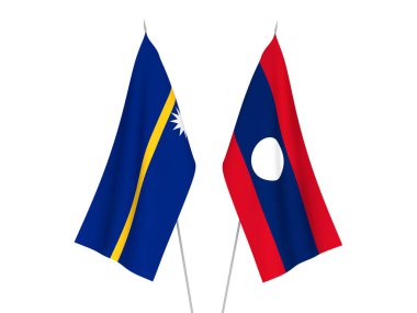 Laos ve Nauru Cumhuriyeti bayrakları