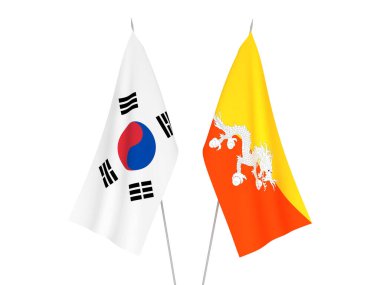 Güney Kore ve Butan Krallığı bayrakları