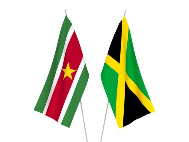 Jamaika ve Surinam bayrakları