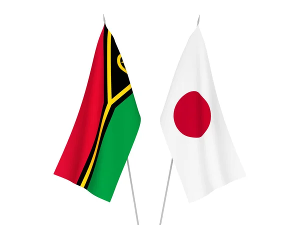Bandiere Giappone e Repubblica di Vanuatu — Foto Stock