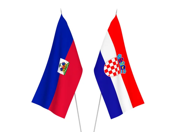 크로아티아와아이 공화국의 국기는 바탕에 떨어져 있었다 렌더링 — 스톡 사진