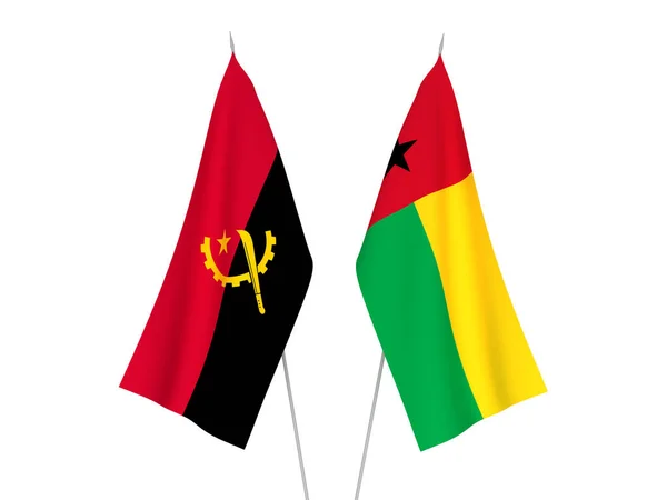 Angola and Republic of Guinea Bissau flags — Stock Photo, Image