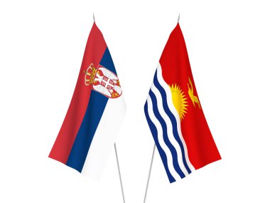 Sırbistan ve Kiribati Cumhuriyeti bayrakları