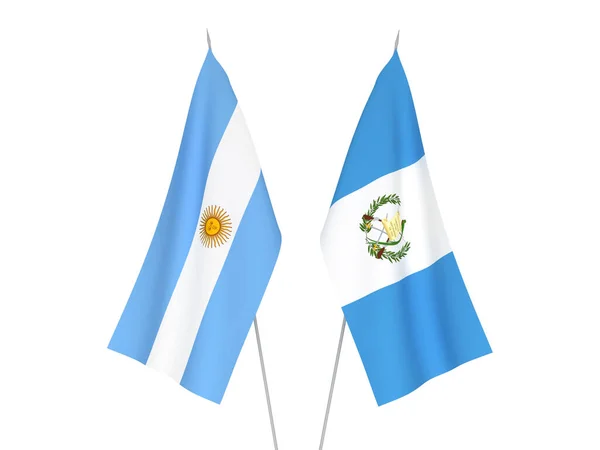 Flaggorna i Argentina och Guatemala — Stockfoto