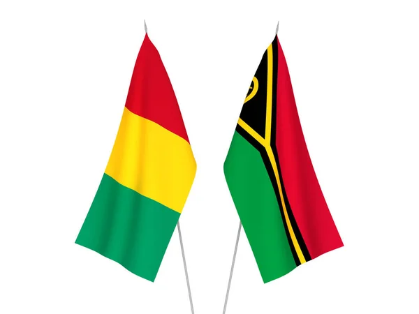 Bandiere Guinea e Repubblica di Vanuatu — Foto Stock
