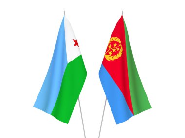 Eritre ve Cibuti Cumhuriyeti bayrakları