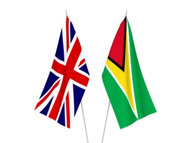 İngiltere ve Kooperatif Guyana Cumhuriyeti bayrakları