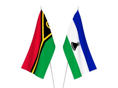 Lesotho ve Vanuatu Cumhuriyeti bayrakları