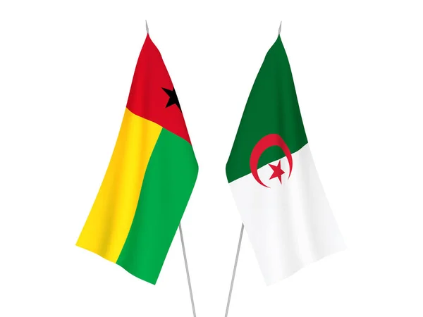 Algéria és a Bissau-guineai Köztársaság lobogója — Stock Fotó