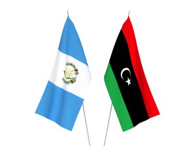 Libya ve Guatemala Cumhuriyeti bayrakları