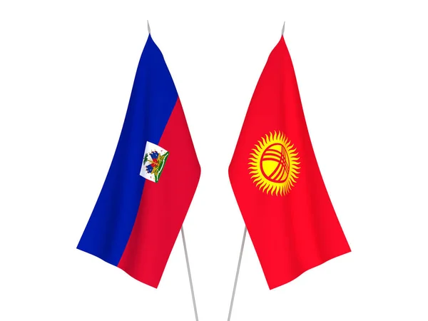 Banderas de Kirguistán y la República de Haití —  Fotos de Stock