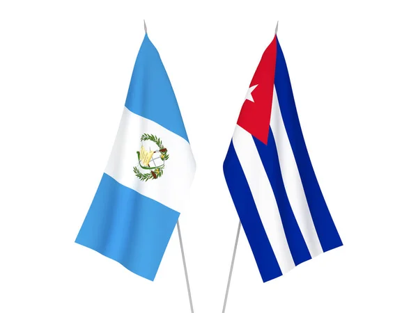 Cuba and Republic of Guatemala flags — ストック写真