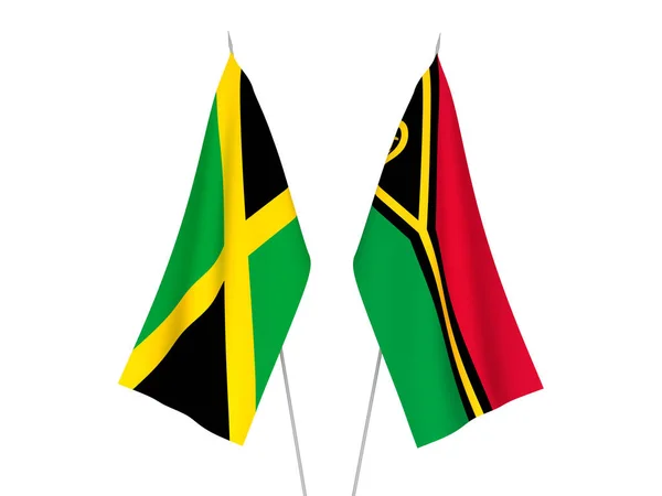 Jamaica and Republic of Vanuatu flags — Stock Photo, Image