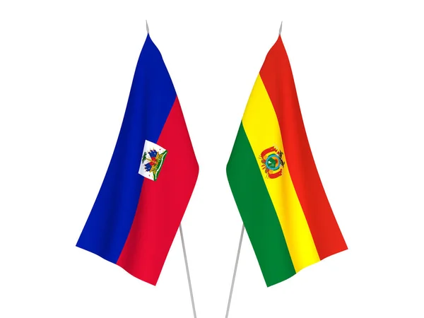 Bolivia and Republic of Haiti flags — Stock Photo, Image