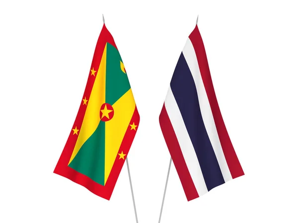 Thailand and Grenada flags — Stock Photo, Image
