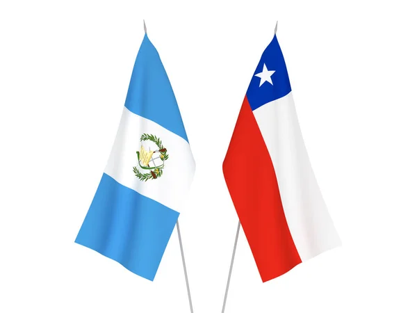 칠레와 과테말라 공화국의 국기 — 스톡 사진