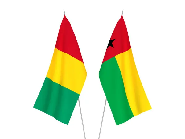 Guinea és a Bissau-guineai Köztársaság lobogói — Stock Fotó