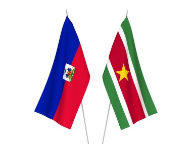 Haiti Cumhuriyeti ve Surinam Cumhuriyeti bayrakları