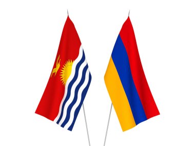 Ermenistan ve Kiribati Cumhuriyeti bayrakları