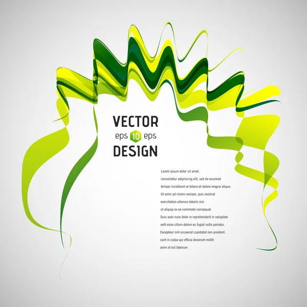 Abstract Line Vector Background. Bannière de ruban ondulant — Image vectorielle