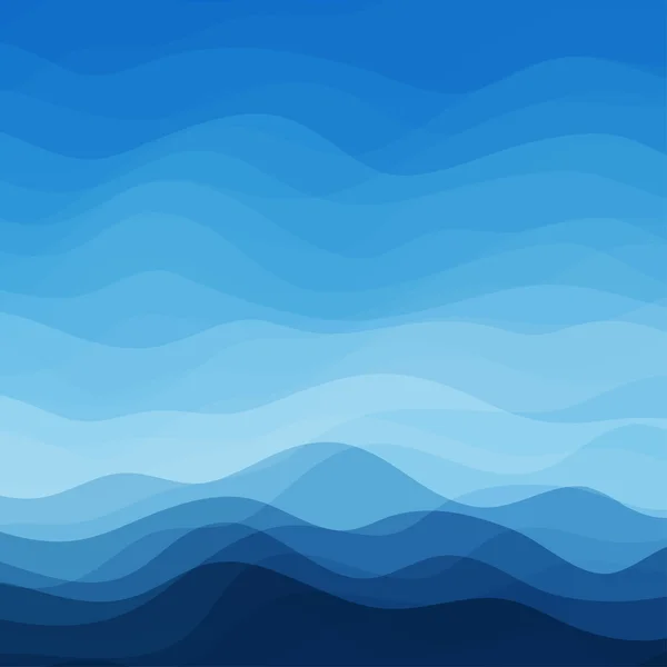 Abstracte blauwe golvende achtergrond — Stockvector