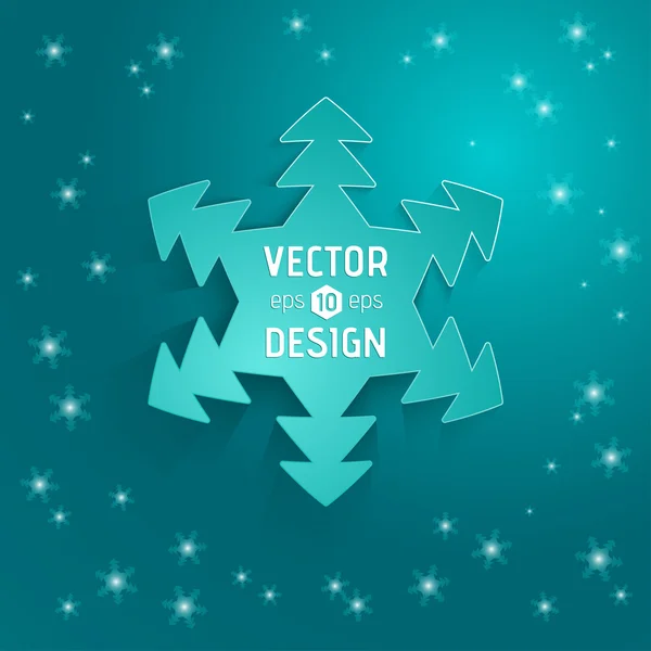 Design snöflinga — Stock vektor