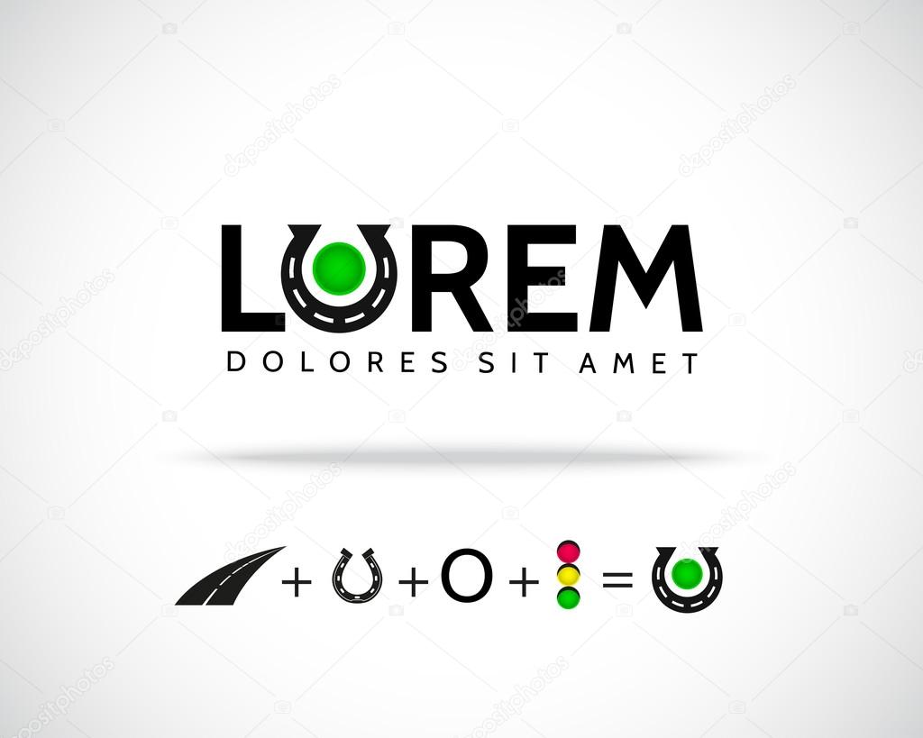 Abstract Vector Logo Design Template. Creative Horseshoe Concept Icon.