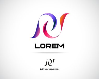 soyut vektör logo tasarım şablonu