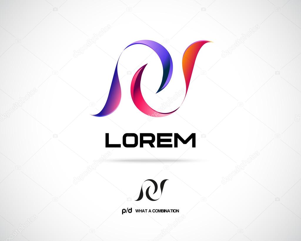Combination of Letters P and D. Abstract Vector Logo Design Template. Creative Concept Icon