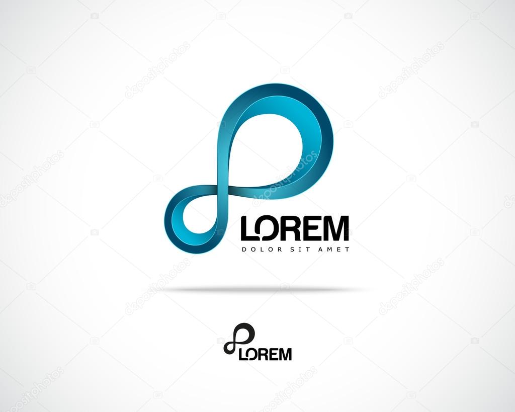 Combination of Figure 8. Abstract Vector Logo Design Template. Creative Infinity Concept Icon