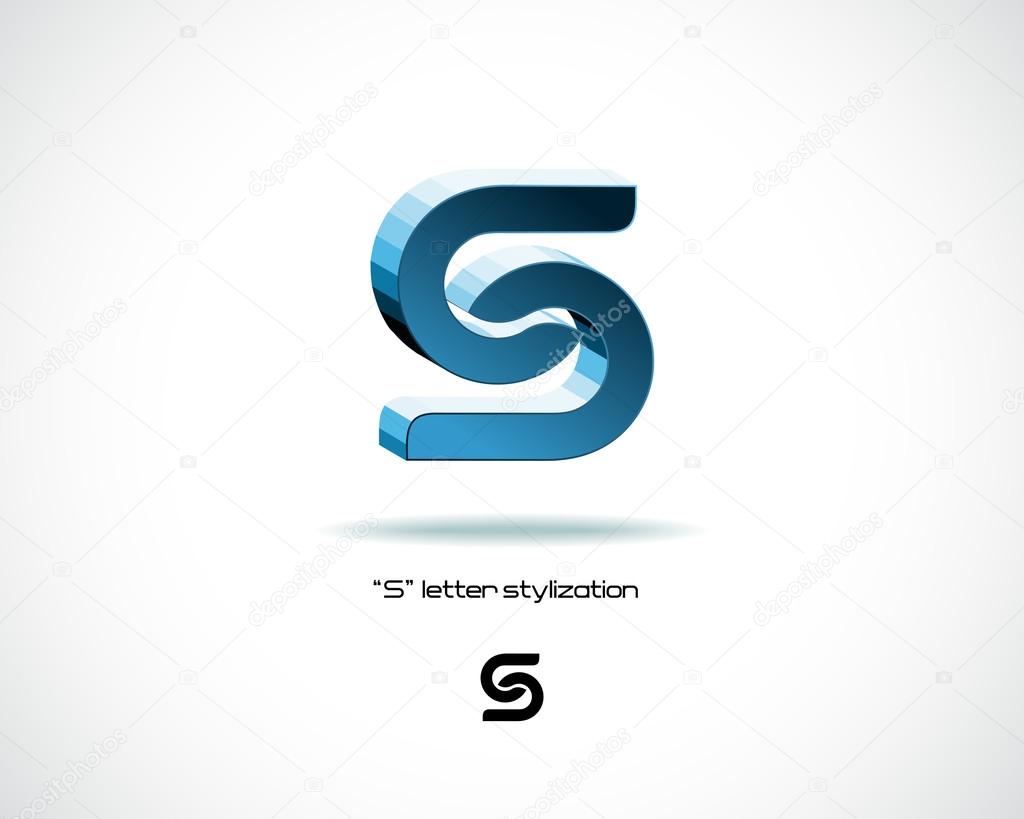 Combination of Letter S. Abstract Vector Logo Design Template. Creative Blue Concept Icon
