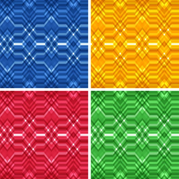 Conjunto de fondos de vectores retro abstractos de color sin costura — Archivo Imágenes Vectoriales