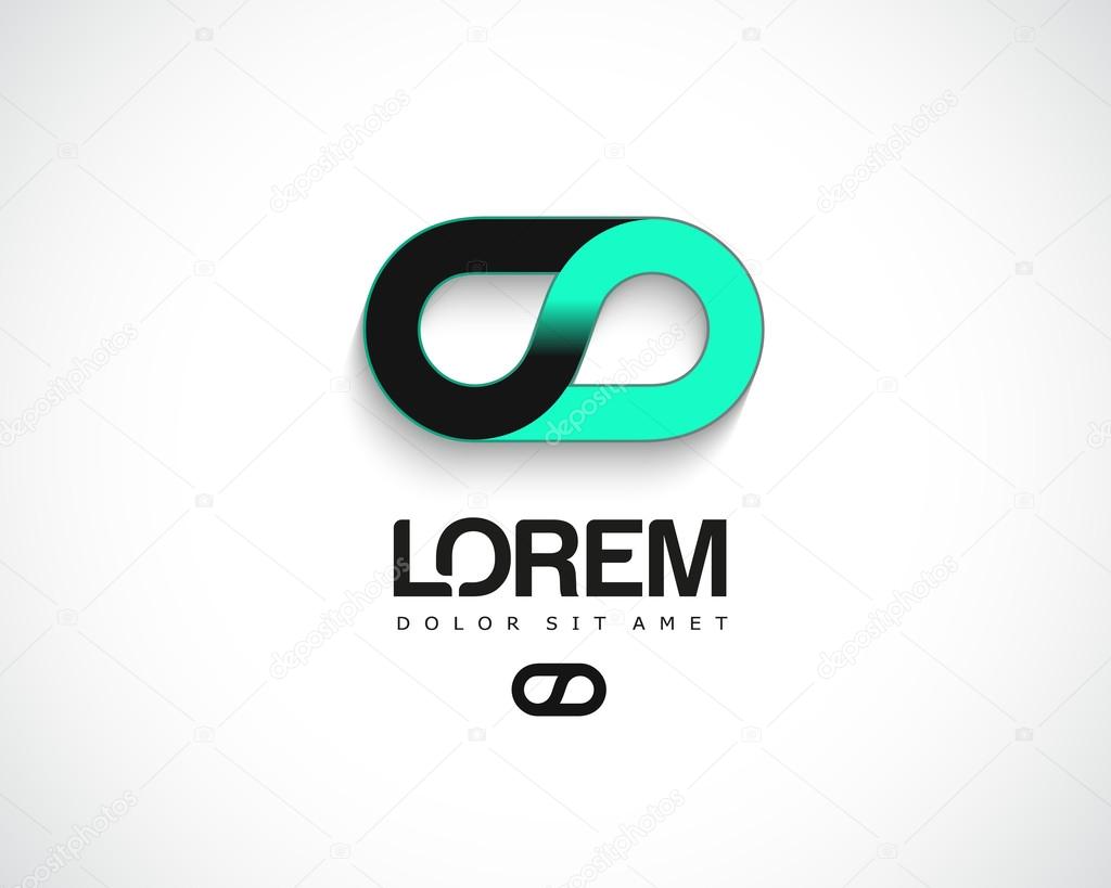 Combination of Figure Infinity. Abstract Vector Logo Design Template. Creative Concept Icon