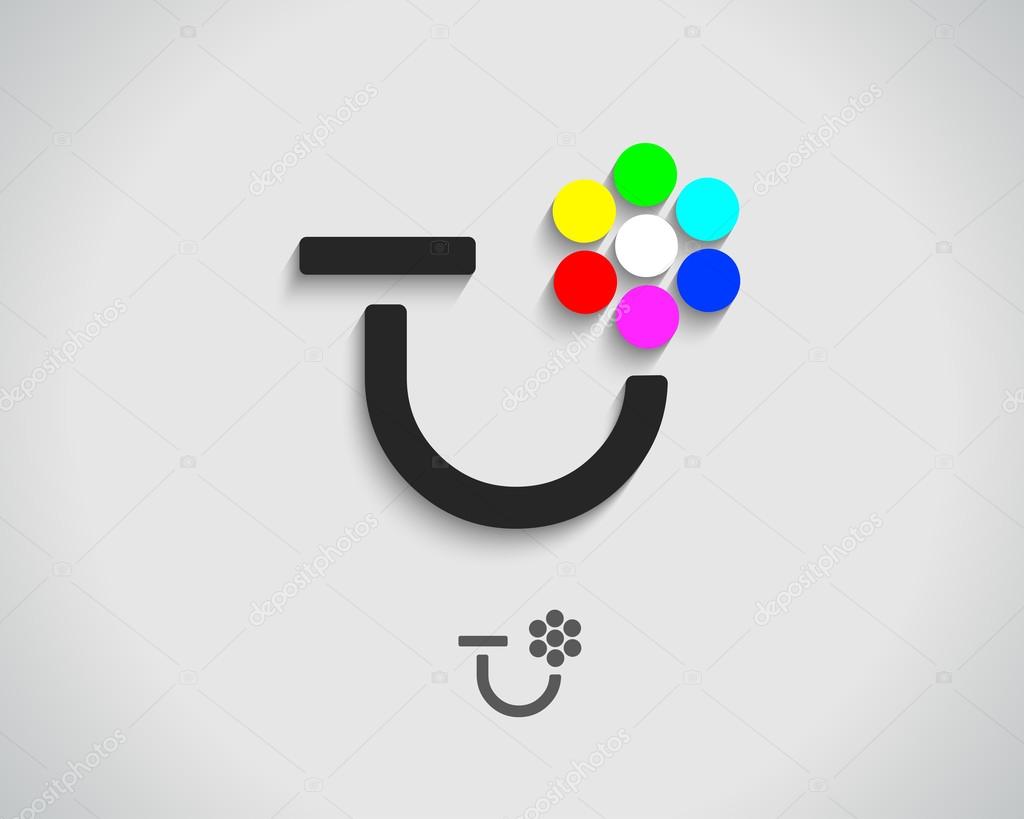 Abstract Vector Logo Design Template. Creative Concept Icon. Combination of Letter T or U