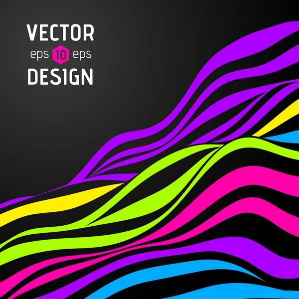 Vector Abstract Waves Background — Stock Vector