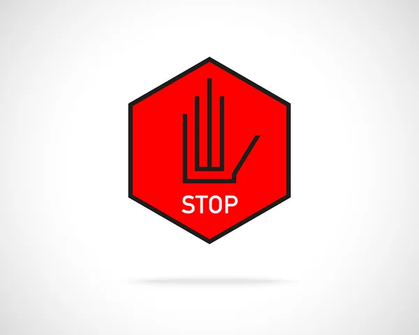 Hand stopbord — Stockvector