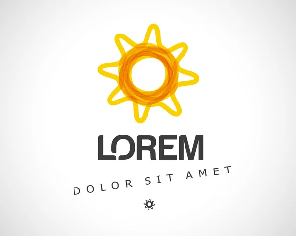 Modelo de Design de logotipo Sun vetor abstrato — Vetor de Stock